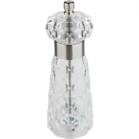 Aps 40554 Salzmühle DIAMOND, Acryl/Edelstahl, Mahlwerk aus Carbornstahl, Ø 6 cm, Höhe 18 cm