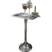 Natur24 Beistelltisch Silber 63 x 40 x 63 cm