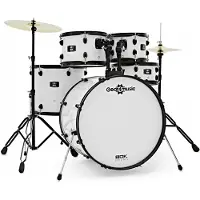 Gear4Music BDK-22 Rock-Drumset von Weiß