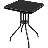 Mojawo Bistrotisch Balkontisch Glastisch Gartentisch Tisch Glas Metall 60cm