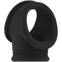 Shots Cock Ring mit Ballband Schwarz