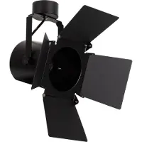 LEDKIA Strahler mit Fassung Aufbau Aluminium Cinema für Glühbirnen E27 PAR30 Schwarz