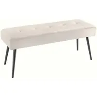 Riess Sitzbank BOUTIQUE - 100cm champagner Samt schwarze Metallbeine