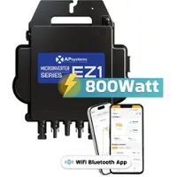 SUNNIVA AP Systems Mikro-Wechselrichter 800 W EZ1-M-EU für Balkonkraftwerk, IP67 wetterfest, Plug-&-Play Installation, 2 MPPT, Bluetooth & WIFI, Micro Inverter