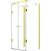 Glaszentrum Hagen GZH 90x80x90x195 cm Ares U-Duschkabine GOLD