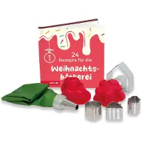 Roth Adventskalender Backen, gefüllt mit Ausstechformen, Zucker-Dekoren, inkl. Backrezepte-Buch