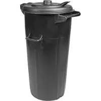 ICS Behälter P140100, 100 Liter, Kunststoff, schwarz, Abfalltonne