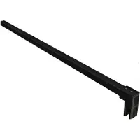 Glaszentrum Hagen - Schwarz Stabilisator Stange - Eckig - Fix - 65-120cm - für Duschwand & Duschkabine