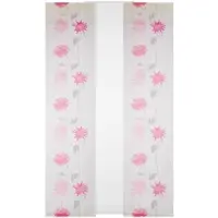 Bestlivings Schiebegardine Elena 3er Set Print mit Zubehör Himbeere Floral
