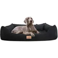 Tierlando Orthopädisches Hundebett Maddox Soft Editon Hundesofa - Größe: 120x85cm | Farbe: 03 Schwarz