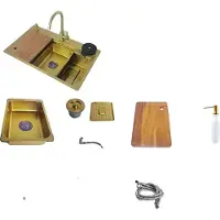 OEM Küchenspüle, Edelstahl, Einzelbecken-Design, 68x46 E