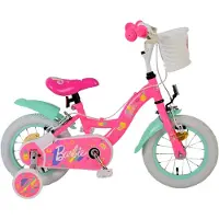 Volare Barbie Kinderfahrrad - Mädchen - 12 Zoll - Rosa - Zwei Handbremsen