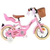 Volare Blossom Kinderfahrrad - Mädchen - 12 Zoll - Rosa - Zwei Handbremsen
