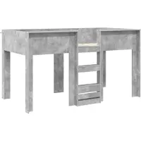 vidaXL Etagenbett für Kinder Beton Grau 100 x 200 cm Holzwerkstoff