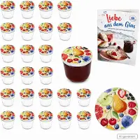MamboCat 25er Set Sturzglas 230ml To 82 Einmachglas Comic Obst Deckel Rezeptheft