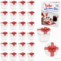MamboCat 25er Set Sturzglas 230ml To 82 Einmachglas Geschenk Deckel Rezeptheft Marmelade