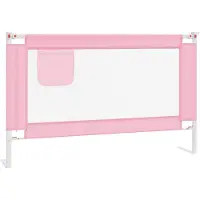 Syfax Kleinkind-Bettschutzgitter Rosa 120x25 cm Stoff