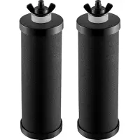 SucceBuy -Wasserfilter-Ersatz, Aktivkohle-Reinigungselemente, einfach auszutauschen, kompatibel mit den meisten Schwerkraft-Wasserfiltersystemen, 2er-Pack, schwarz