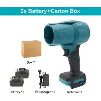 StarTech.com Kabelloses Turbogebläse - Elektrischer Laubbläser - 200 m/s Luftstrom - Handstaubbläser - Autotrockner - 18V, 2 Akkus
