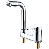 OEM Doppelgarnitur Badkammerhahn mit zwei Ausgängen, für Waschbecken, Warm- und Kaltwasser.