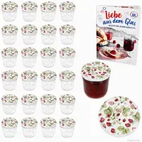 MamboCat 25er Set Sturzglas 230ml To Einmachglas Wald-Erdbeere Deckel Rezeptheft