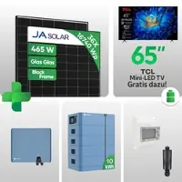 Solplanet PV Anlage 16,74 kWp – 36x JA 465W Black Frame JAM54D40 LR & ASW 10kH-T3 Hybrid mit Ai-HB G2 Pro Speicher + TCL 65" Smart TV gratis / inkl. 0 % MwSt. für Privatkunden