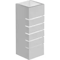 SLV 148010 PLASTRA, Wandleuchte, eckig, 100 Slot, weißer Gips, E14, max. 40 W