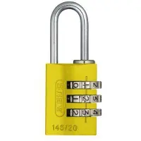 ABUS Zahlenschloss 145, Aluminium-Vorhängeschloss, verschiedene Farben