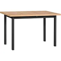 LeafDesign Esstisch Max 10 ausziehbar, Buchenholz Laminat, schwarz/artisan, 120-160x70x75 cm