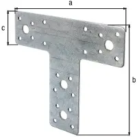 GAH Alberts Alberts Flachverbinder, T-Form, Stahl, Holzverbinder, Verbindungsblech, 20 St, 16 x 14,2 x 4,5 cm