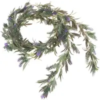 Ksd 1 Künstliche Fliedergirlande 10x180cm Kunstblumengirlande Flieder Dekoblumen Hängedeko Tischdeko Blumenranken Pflanzenranke Lila Grün