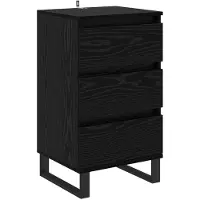 vidaXL Sideboard Schwarz Eichen-Optik Holzwerkstoff
