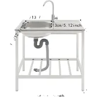 OEM Küchenspüle, drehbarer Wasserhahn, Stauraum im unteren Regal, Silber