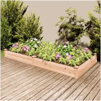 Markenlos Hochbeet mit Einsatz 240x120x25cm aus massivem Tannenholz