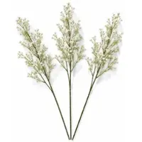 Layba Kunstblumen 3er Set Weiß Creme 65 cm Schleierkraut Dekozweige