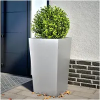 Markenlos Hochbeet aus Metall für Garten und Terrasse 45x45x75 cm verzinkter Stahl