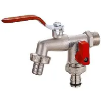OEM Doppelkopf-Wasserhahn 1/2 Zoll – Doppelentlüfter für Gartenschlauch