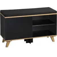 Kesper Schuhschrank mit Sitzkissen, schwarz