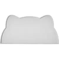 OEM Silikon Antislip Hunde- und Katzenmat, Wasserfeste Tiermat (Grau, Größe S)