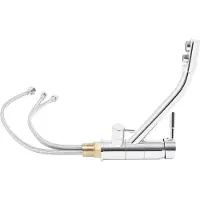 OEM Küchenspülenarmatur, 3-in-1 Design, langlebige Messingkonstruktion, Silber