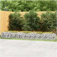 Markenlos Gewölbtes Gabionen-Hochbeet 400x50x50 cm aus verzinktem Eisen