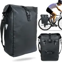 Famanu Fahrradtasche 20 Liter - 100% wasserdicht, multifunktionale Gepäcktasche, reflektierende Umhängetasche