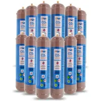 Nicedrop 12× CO Einwegflasche 600 g – M11x1 Anschluss – E290 Lebensmittelqualität – für Wassersprudler