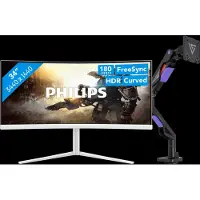 Philips Evnia 34M2C5501A/00 Curved + Vortech Monitorhalterung