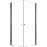 Glaszentrum Hagen GZH 100x90x195 cm Zeus EckDuschkabine inkl. Tasse + Siphon