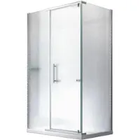 Glaszentrum Hagen - 100x90x195 cm - Hephaistos "Frost" Duschkabine Dusche Duschabtrennung - 8mm mit Duschwanne + Siphon