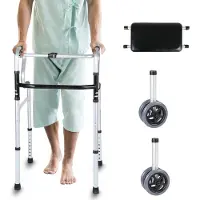 Vigevee Rollator Gehhilfe faltbar Leichtgewicht Gehwagen Aluminium Wagen klappbar Laufhilfe Medical