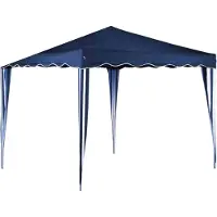 Gardeness Pavillon aus Stahl und blauem Polyester 3x3 m Marilia
