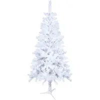 CEEDIR Weihnachtsbaum Künstlich 240cm (Ø ca. 130 cm) mit 880 Spitzen Schnellaufbau Klapp-Schirmsystem Tannenbaum Künstlich mit Metallständer Christbaum - 240CM Tannenbaum Weiß PVC