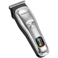 SOKANY , Kabelloser Haar und Barttrimmer mit LED Display, Schwarz / Silber
